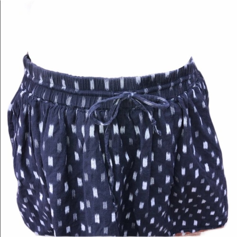Madewell Navy Ikat Turntable cotton skirt sz large - Picture 3 of 5